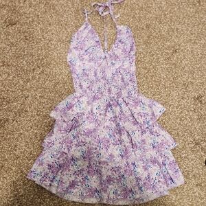 SHEIN Purple Floral Halter Dress PRICED TO SELL!!